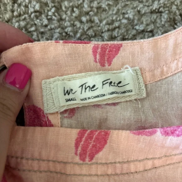 Free People Moon City Printed Top Size Small - Picture 6 of 8